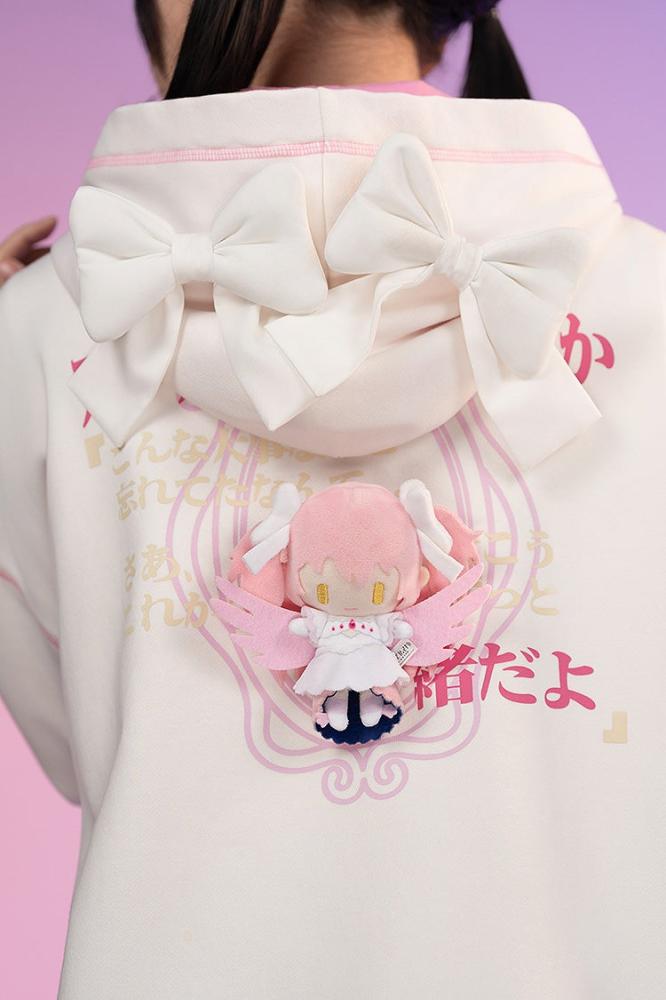 كانامي مادوكا هودي باللون الأبيض | Puella Magi Madoka Magica The Movie -Rebellion- Hoodie