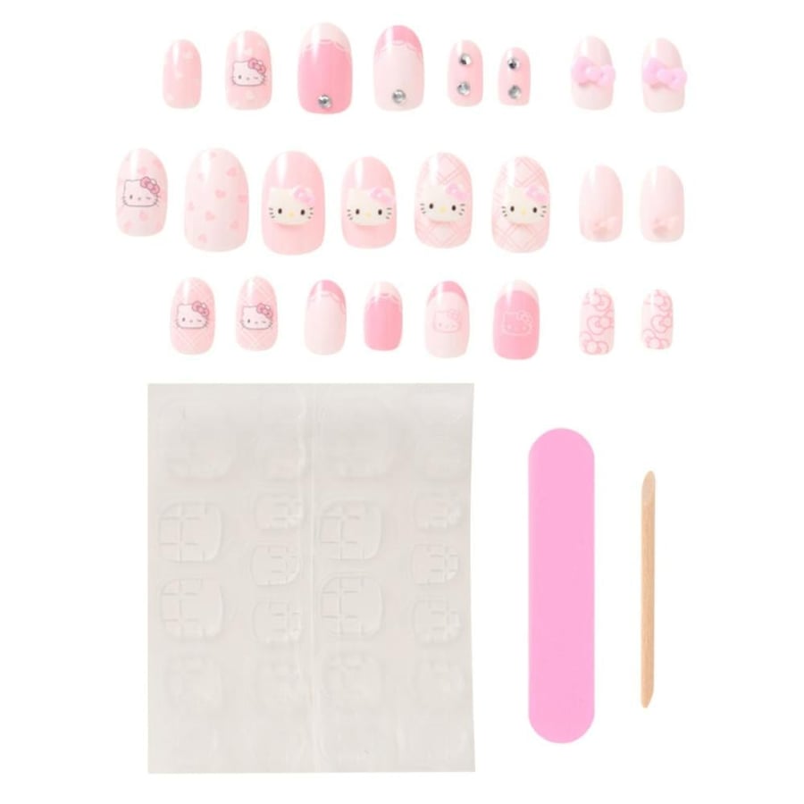 هيلو كيتي – أظافر ستايل الباليه | Hello Kitty Nail Tips Ballet Core (Sanrio Closet Collection)