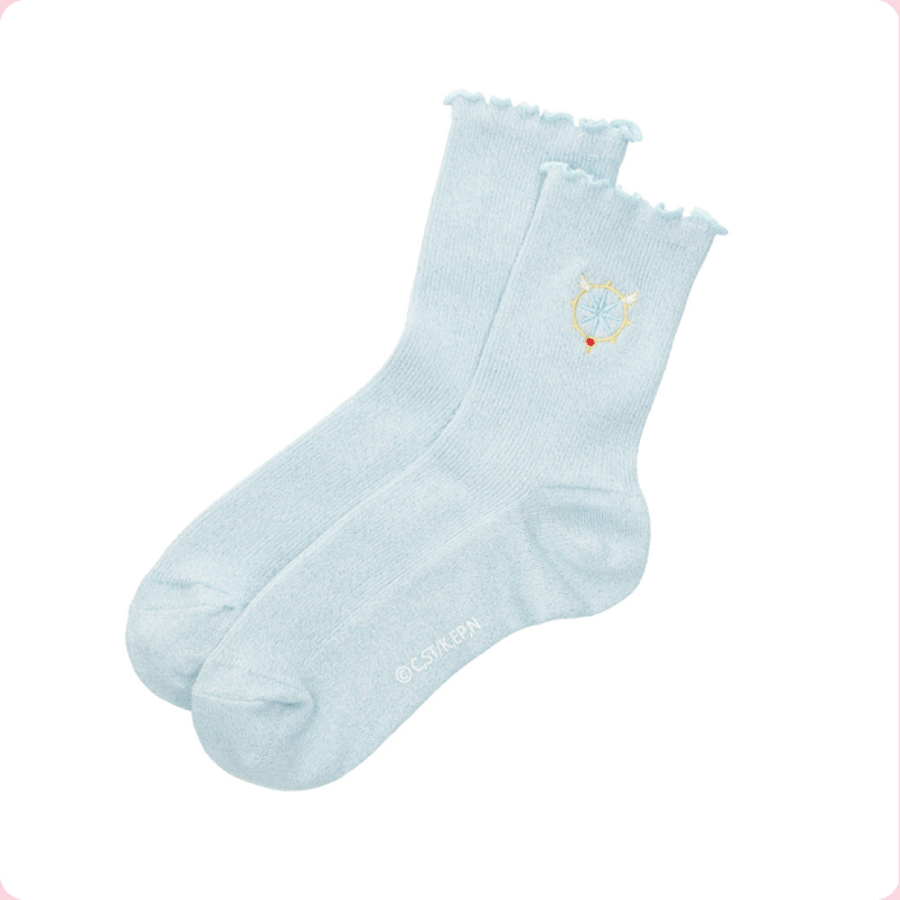 جوارب كارد كابتور ساكورا اللامعة بتصميم مفتاح الأحلام |  Cardcaptor Sakura Lame Socks Dream Key