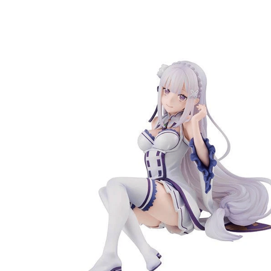 مجسم إميليا (حجم صغير – على راحة اليد) من أنمي ريزيرو | elty Princess "Re:Zero kara Hajimeru Isekai Seikatsu" Tenohira Emilia