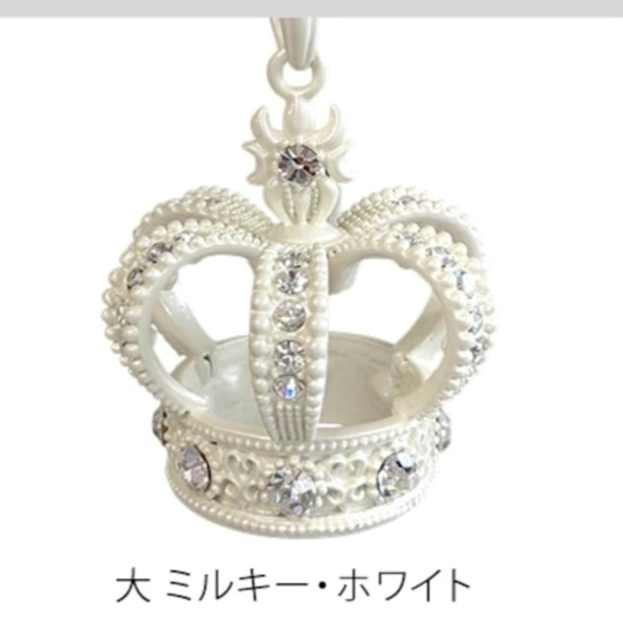 باريس كيدز – قلادة التاج الكبير | paris kids – Big Crown Necklace (Milky Color)