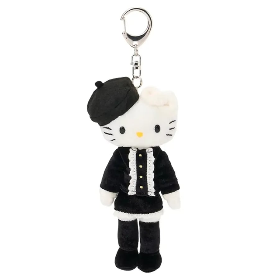 هيلوكيتي –  دمية مع حامل معدني بتصميم أحادي اللون | Hello Kitty Mascot Holder Monotone