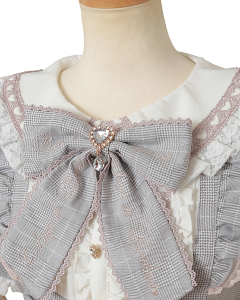 ليزليسا فستان القلب | Heart collar pleated ruffle dress