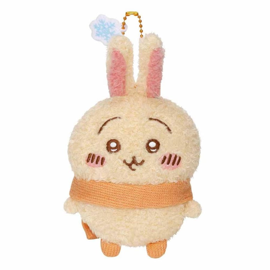 تشييكاوا دمية بحامل معدني – الملابس الدافئة | Chiikawa – warm outfit mascot plushie