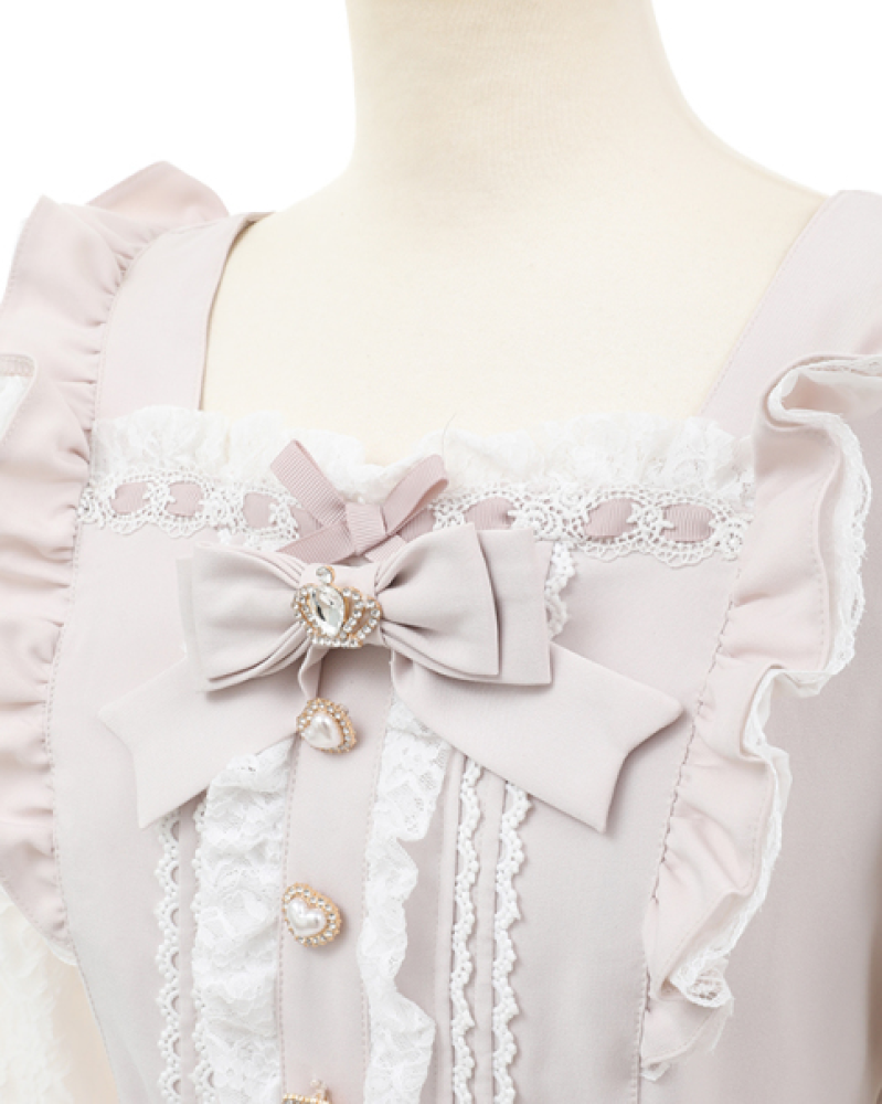 ليزليسا فستان تيارا |Tiara Ribbon Tied One Piece