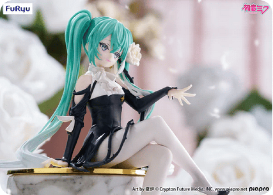 مجسم هاتسوني ميكو – إصدار الوردة البيضاء | Hatsune Miku Noodle Stopper Figure - White Rose Ver.