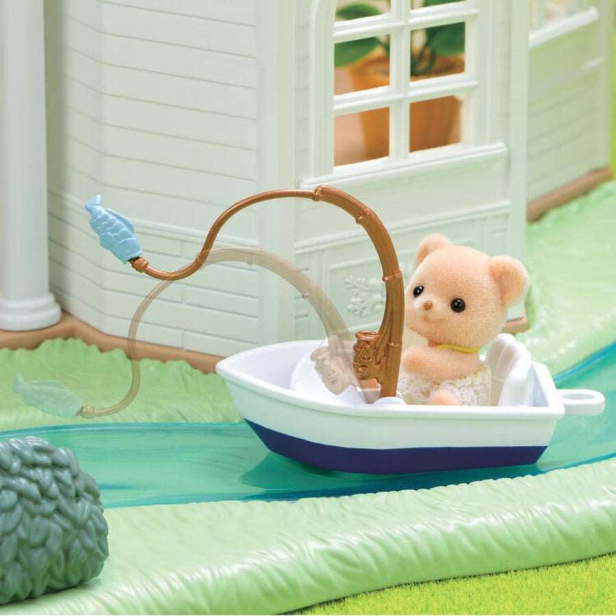 سلفانيان فاميليز منزل باسقف حمراء | Sylvanian Families  Sparkling Waterside Red-Roof Dollhouse