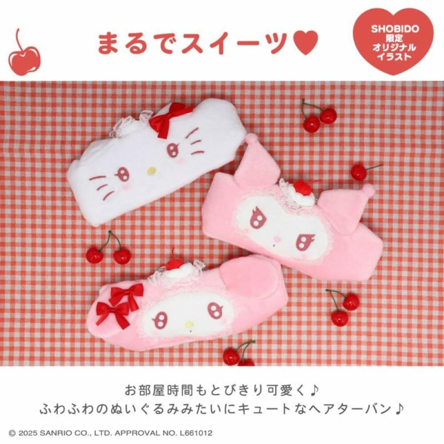 سانريو x شوبيدو ربطة براس اصدار كريمة الكرز | Sanrio Characters Whip Cherry Series Hair Turban