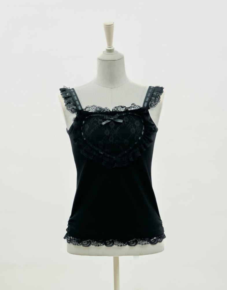 توب و كارديغان Avenchumu (26 August collection) | Avenchumu – Lacy heart camisole ＆ cardigan ensemble (26 August collection)