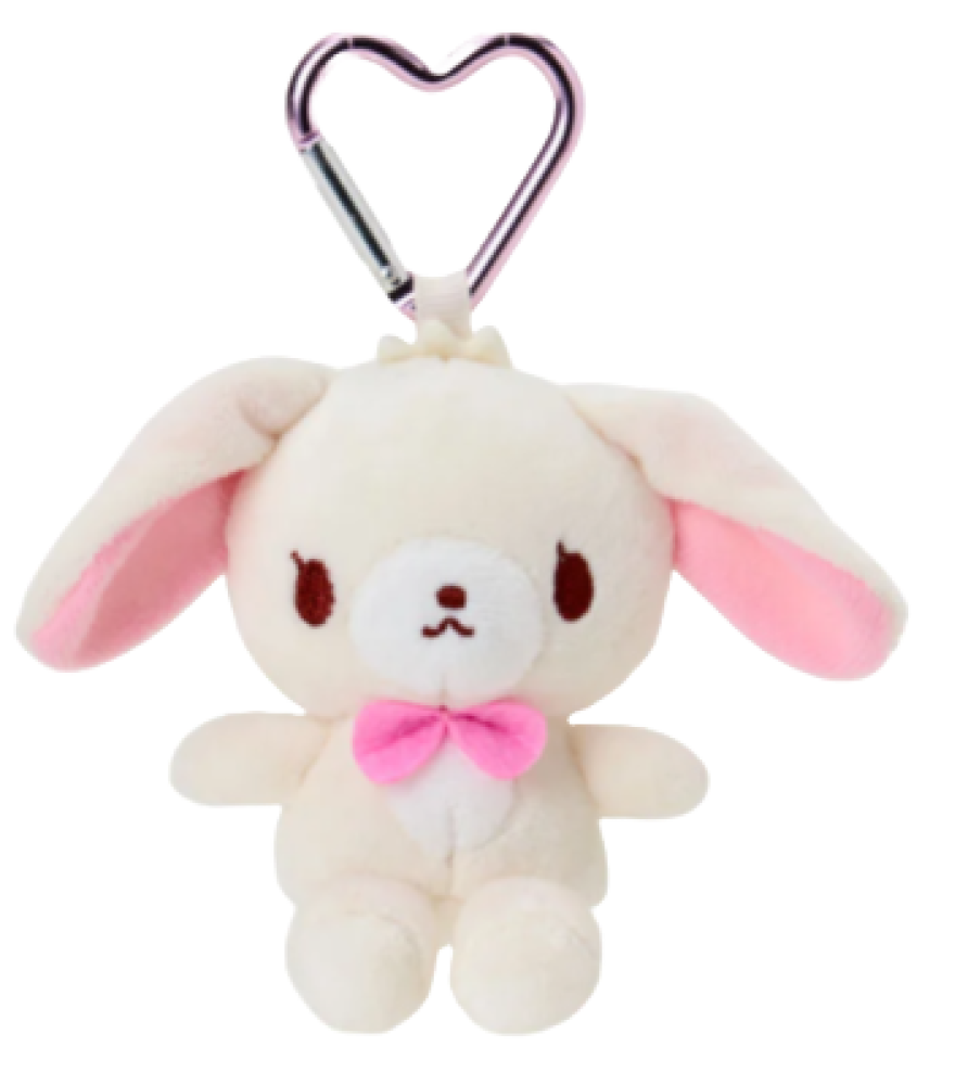 دمية شيروسا من شوقر بانيز مع تعليقة قلب | Sanrio Character Awards 2025 Mini Mascot Pink Heart Holder Sugar bunnies Shirosa