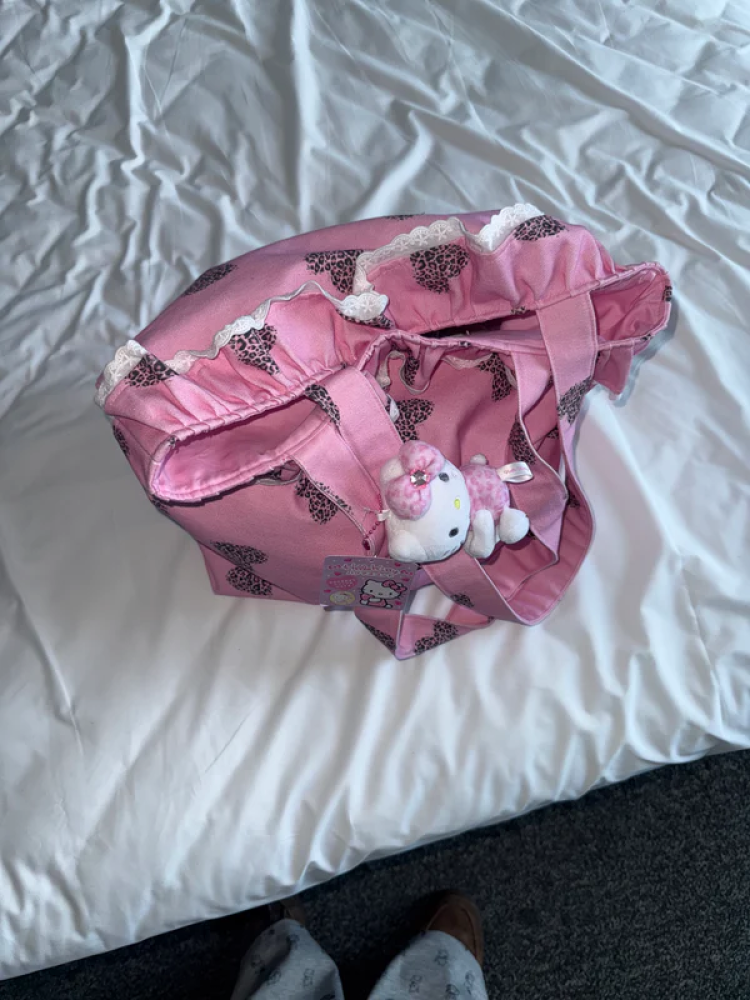MAFAVARCHIVE Fryl ribbon leopard bag