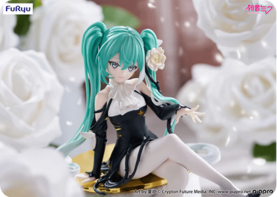 مجسم هاتسوني ميكو – إصدار الوردة البيضاء | Hatsune Miku Noodle Stopper Figure - White Rose Ver.