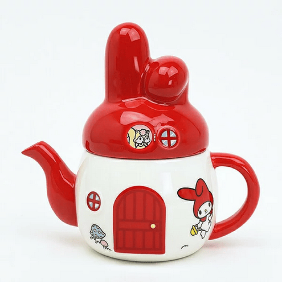 ابريق ماي ميلودي اصدار الفطر  | Sanrio My Melody Red Mushroom House Teapot Kitchen Sanrio