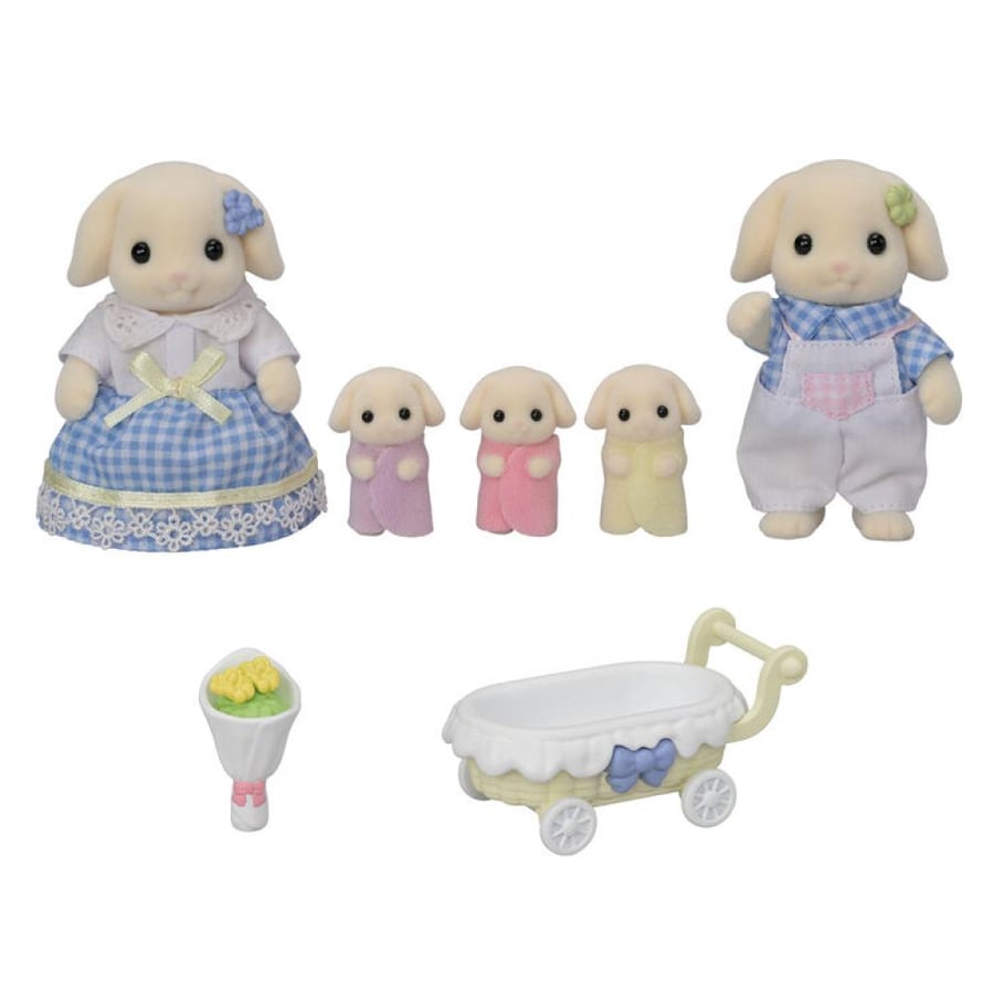 سلفانيان فاميليز عائلة فلورا الارنب  | Sylvanian Families  Flora Rabbit Family set