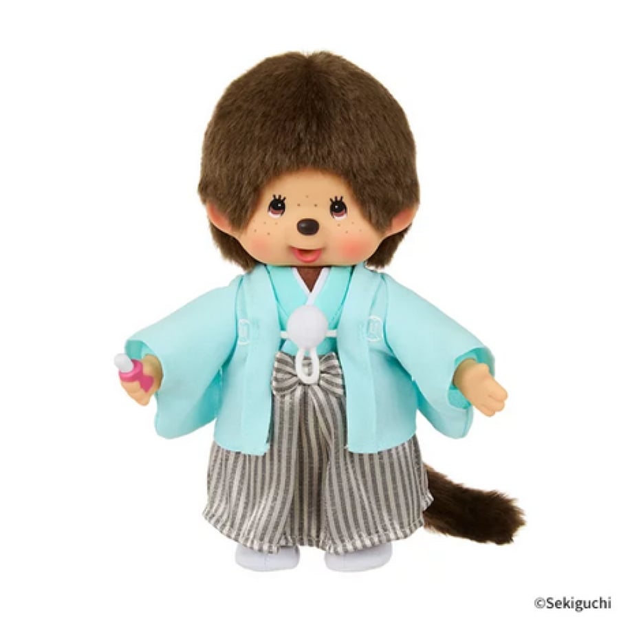 مونتشيتشي دمية بلباس ياباني تقليدي | Monchhichi Patterned Hakama Doll