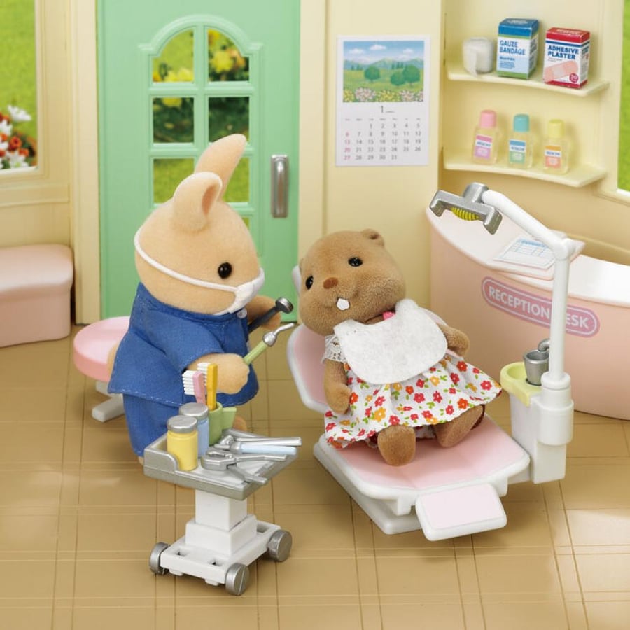 سلفانيان فاميليز مجموعة عيادة الطبيبب ارنب الشوكلا |  Sylvanian Families Country Dentist Set