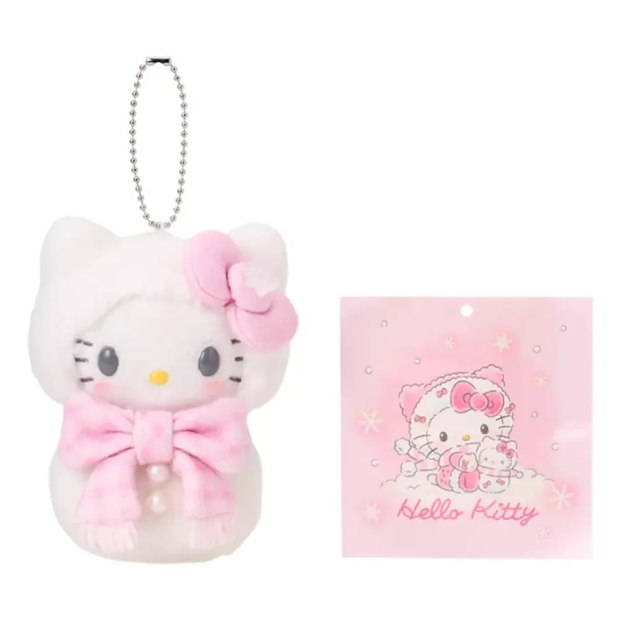 دمية هيلوكيتي اصدار رجل الثلج | Hello Kitty Ramune & Mascot Holder (Snowman)
