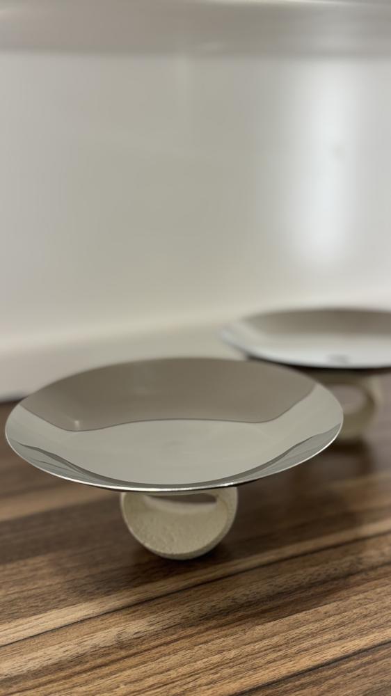 Steel plate with white gypsum base A