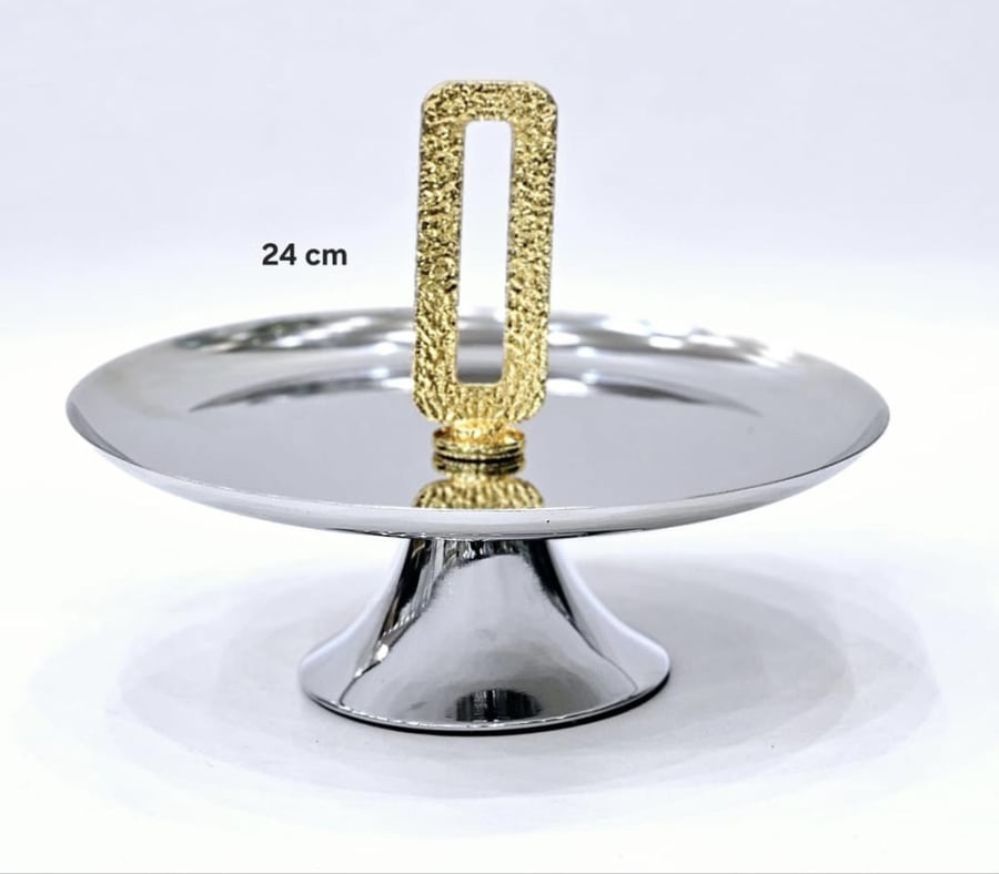 Golden stainless steel round plate