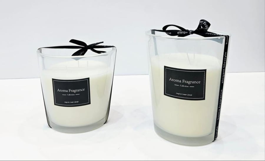 Large white candle