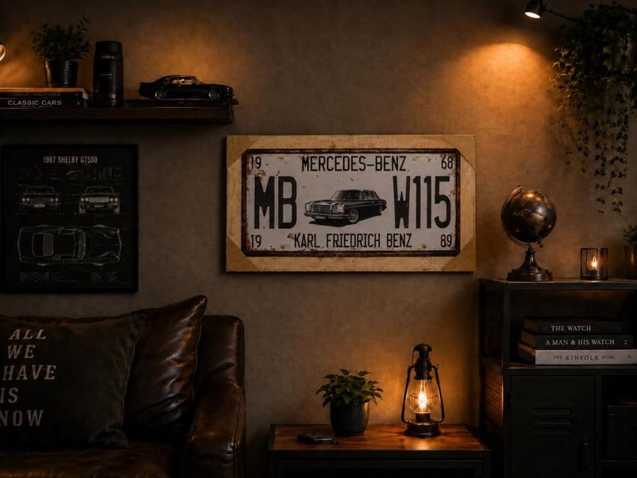 لوحة سيارة مرسيدس بنز كلاسيك MB W115