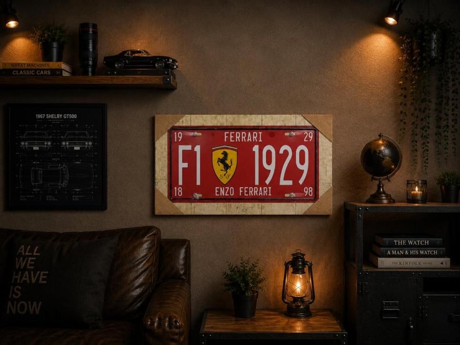 لوحة بشعار فراري F1 1929