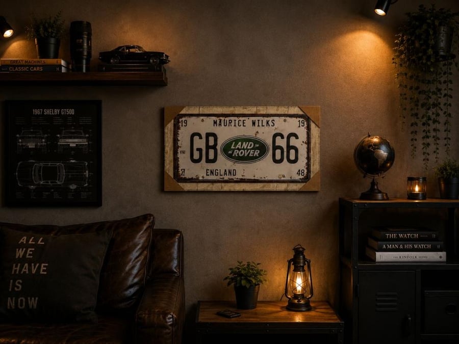 لوحة بشعار شركة لاند روفر GB 66