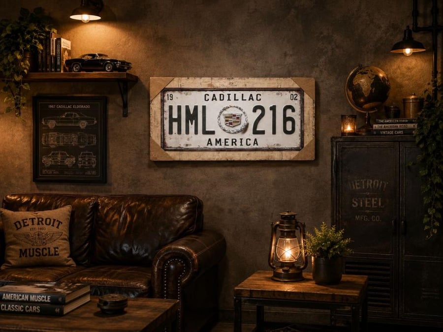 لوحة بشعار شركة كاديلاك HML 216