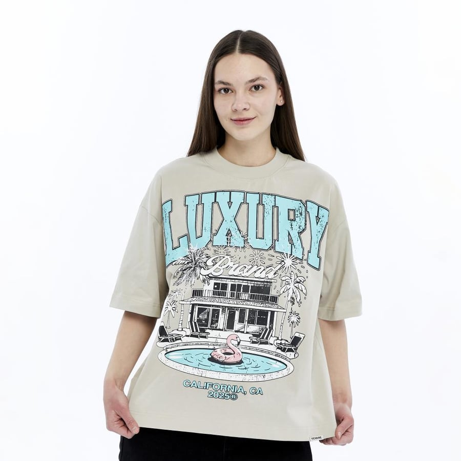 Beige “Luxury” T-Shirt  Boxy fit