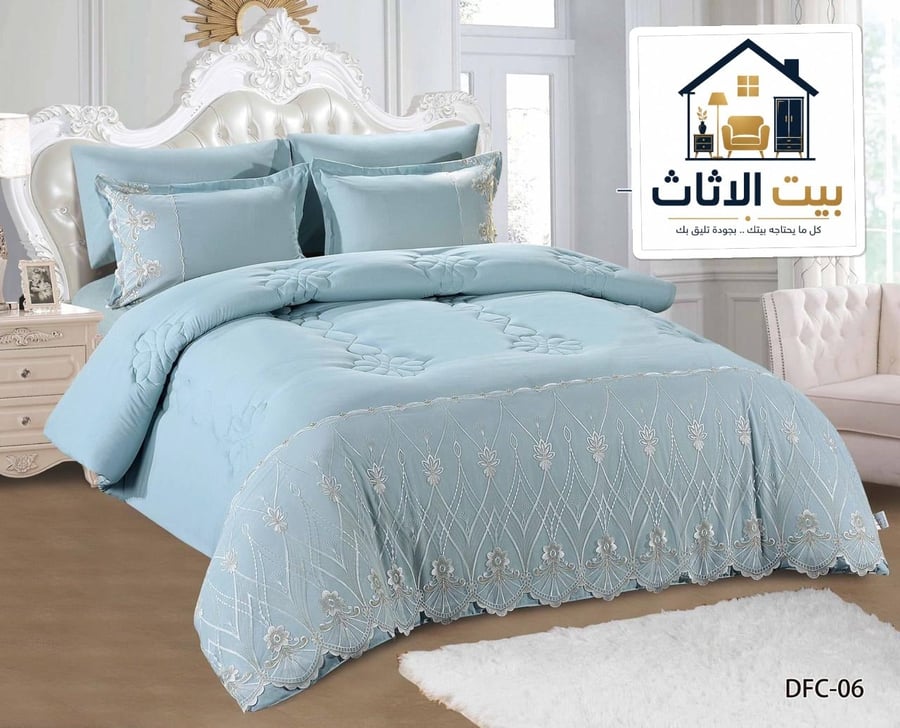 مفرش دانتيل نفرين مطرز