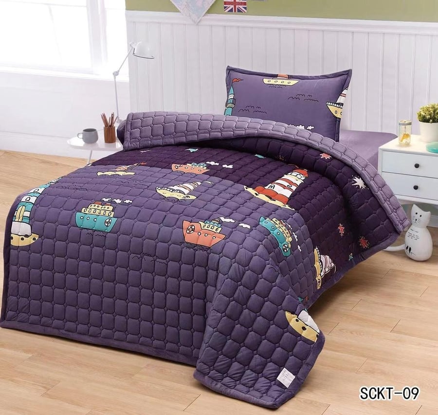 مفرش رسوامات اطفال مخمل مضغوط
