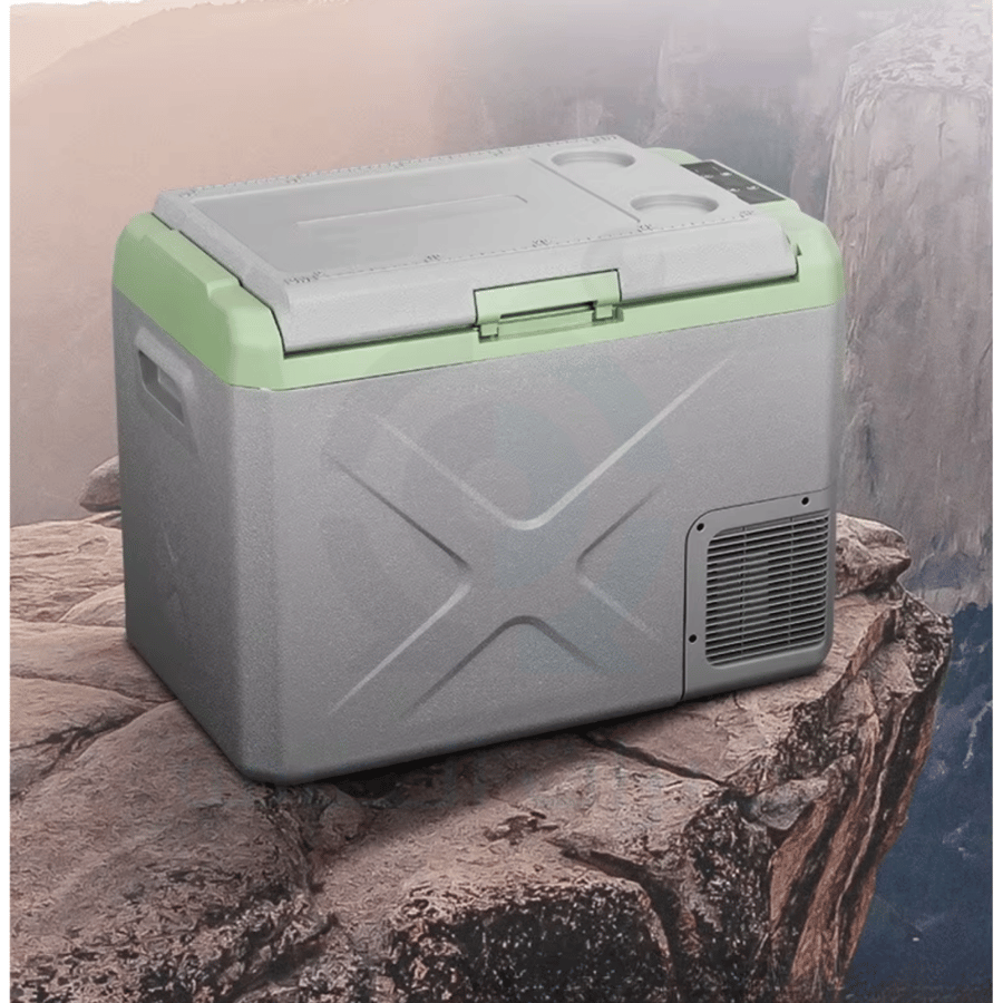 Alpicool X30 refrigerator with cooling and freezing, 30-liter capacity, compressor control system, and mobile control. Alpicool 12V - 24V for travel and outdoor use for small cars and trucks.