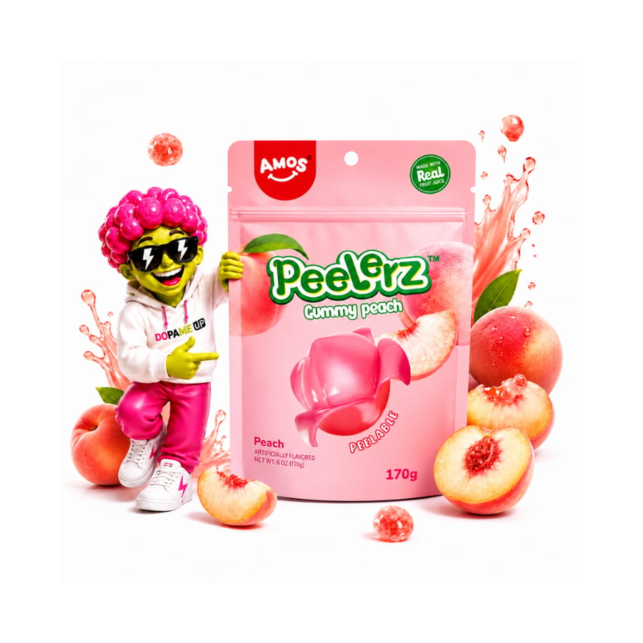 Peelerz Peach Peelable Gummy Candy 170g