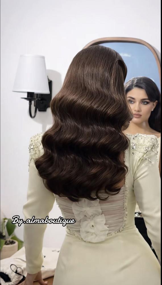 فستان سهره ليموني