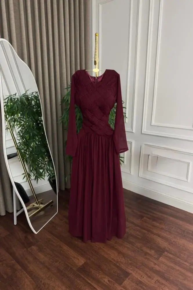 قستان سهره عنابي