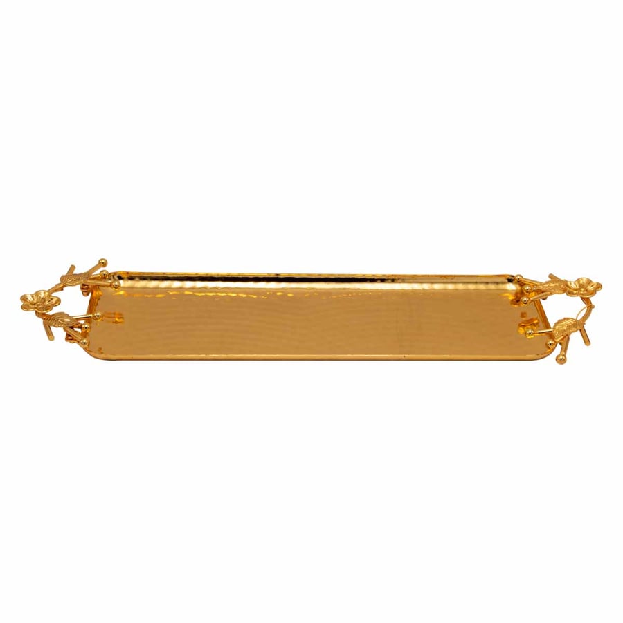 تبسي استيل ذهبي31سم *10سم