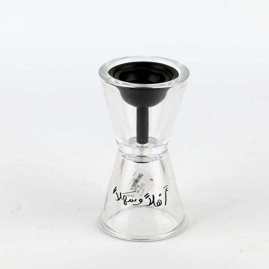 Elegant-shaped glass incense holder, 16*9 cm