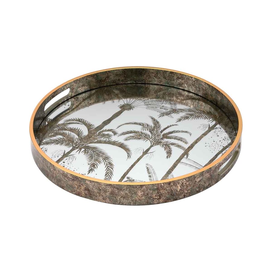 Decorative round serving tray 36.5 cm
