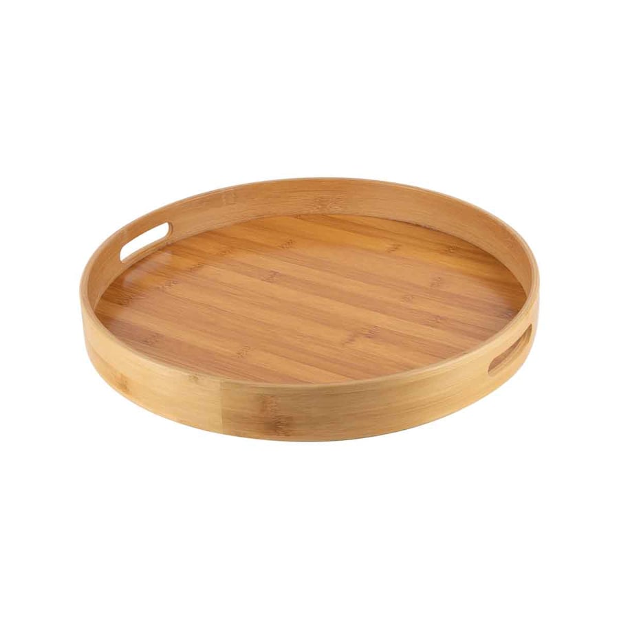 Round wooden tray 35 cm size