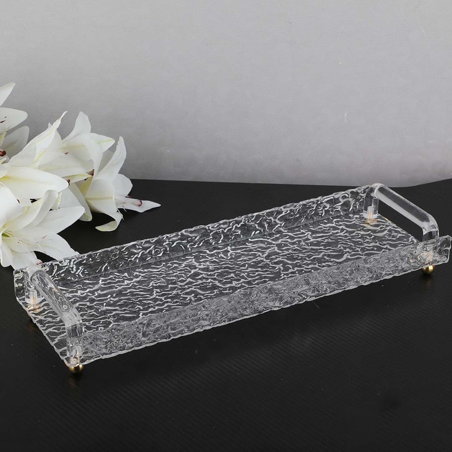Acrylic tray rectangular size 40*13 cm