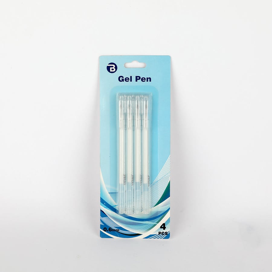 White ink gel pen set, 4 pieces