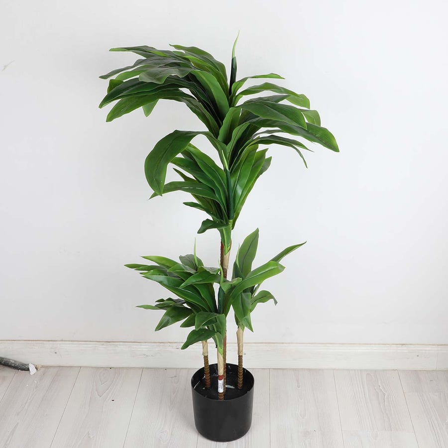 Artificial tree with four branches, height 113 cm, with black base