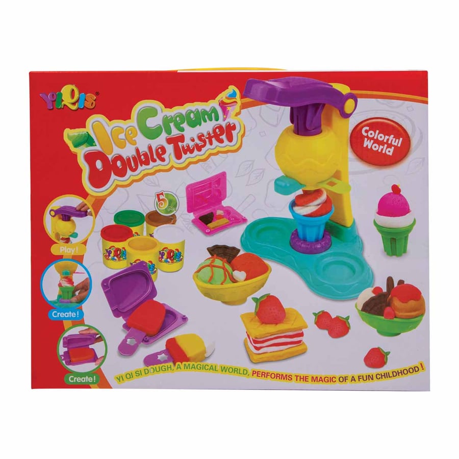 Colored sandy clay with small molds
