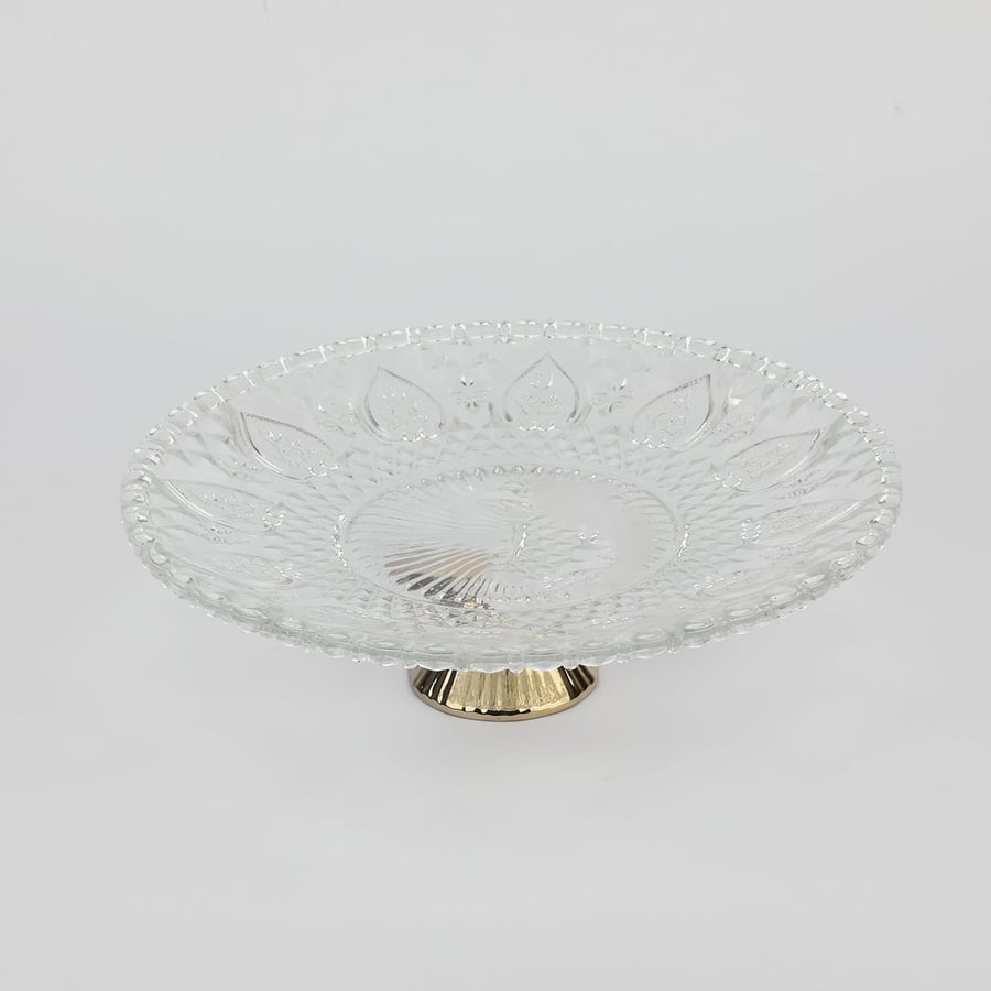 Glass plate with a base, size 23*6 cm