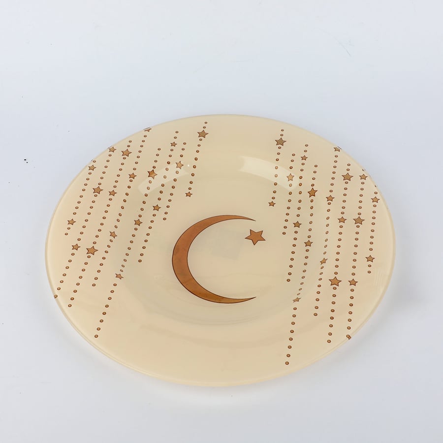 صحن زجاج رمضان مقاس29سم