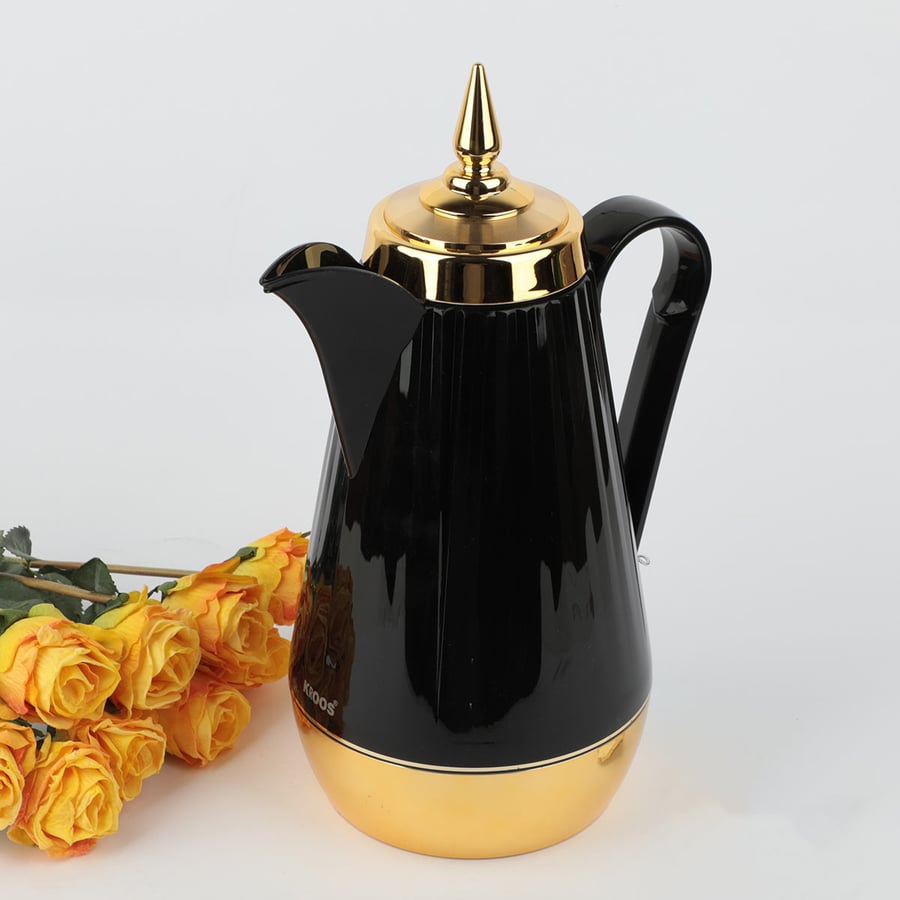 ترمس كروس اسود بغطاء ذهبي   1 لتر
