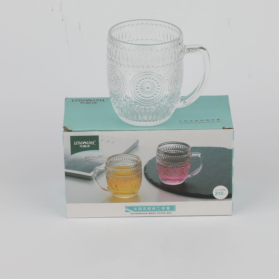 طقم كاسات  2 حبة سعة :310 ML