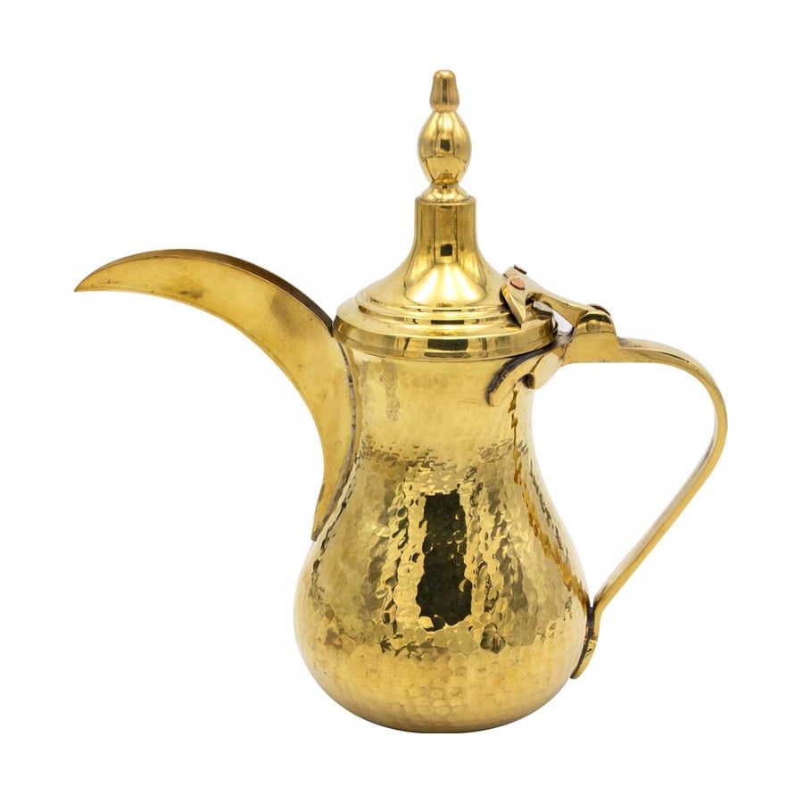 دلة نحاسي صغير ذهبي - غطاء ذهبي