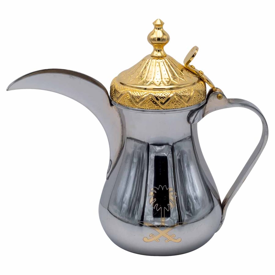 Arabic coffee pot, large, two handles, and a palm tree
