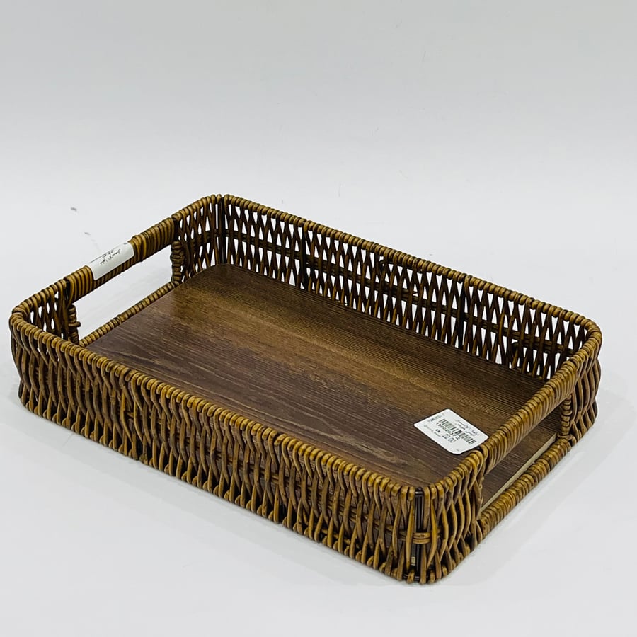 Wicker tray size 30*20*6 cm